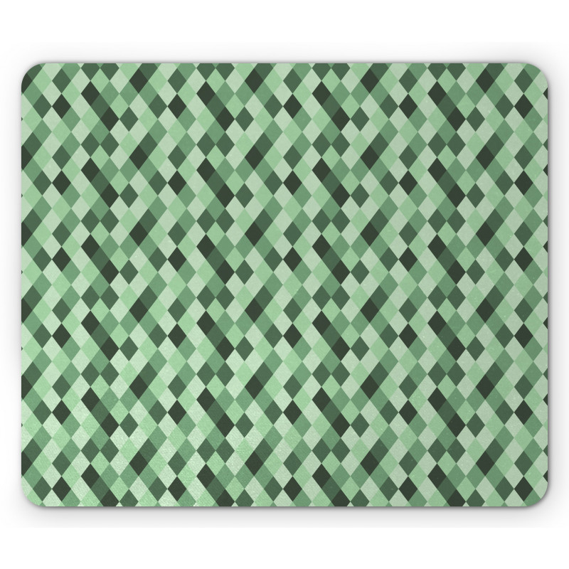 Green Hues Argyle Mouse Pad