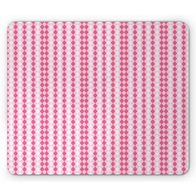 Pinkish Argyle Mouse Pad