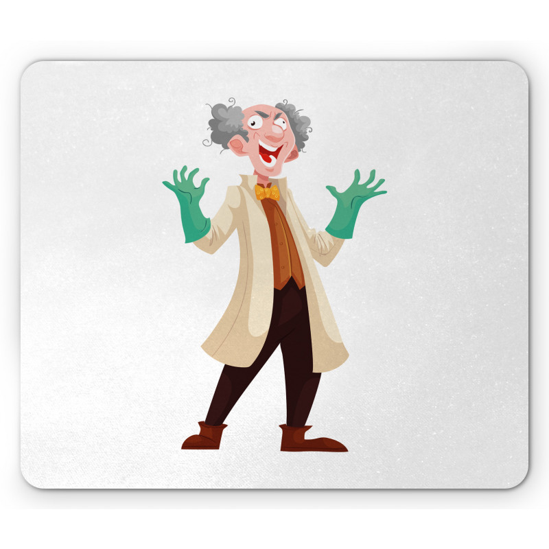 Cartoon Style Professor Mouse Pad