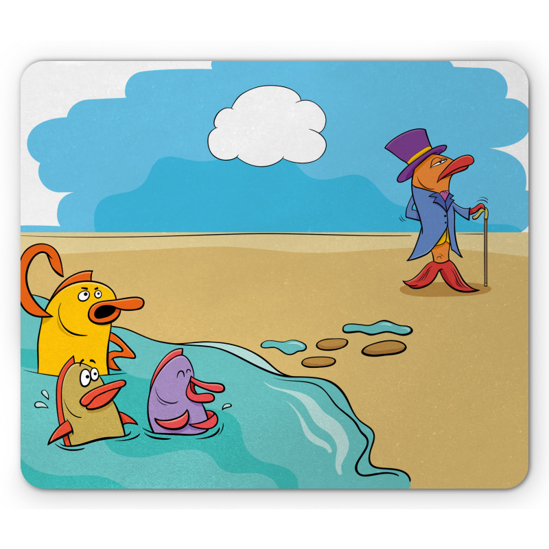 Funny Fish out of Water Mouse Pad