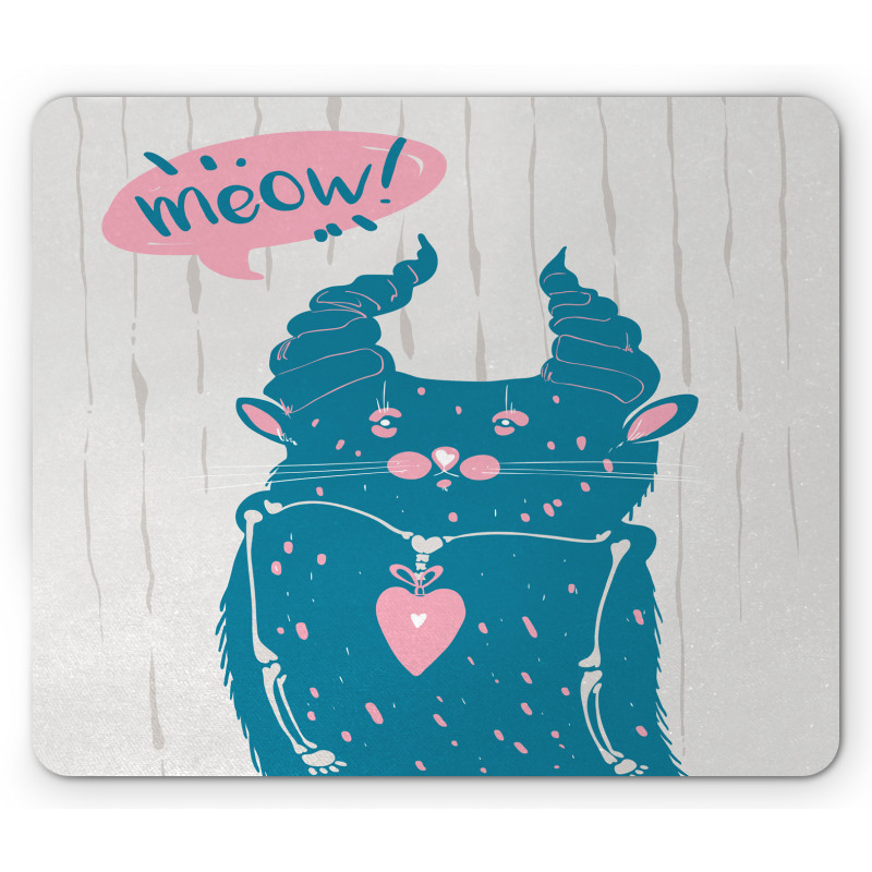 Meow Cat Speech Bubble Mouse Pad