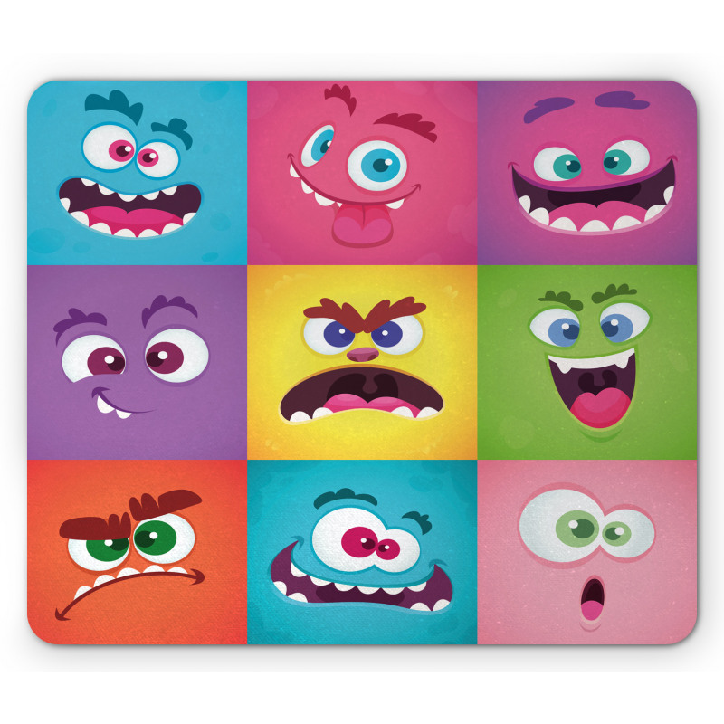 Humorous Alien Squares Mouse Pad