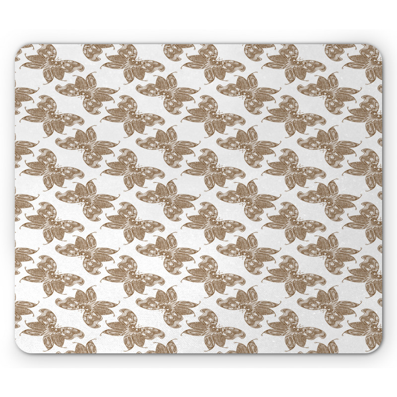 Delicate Butterflies Mouse Pad