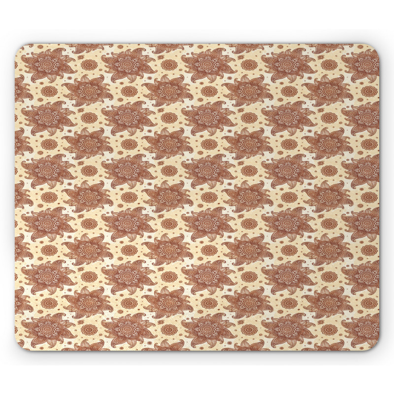 Autumn Tones Damask Mouse Pad