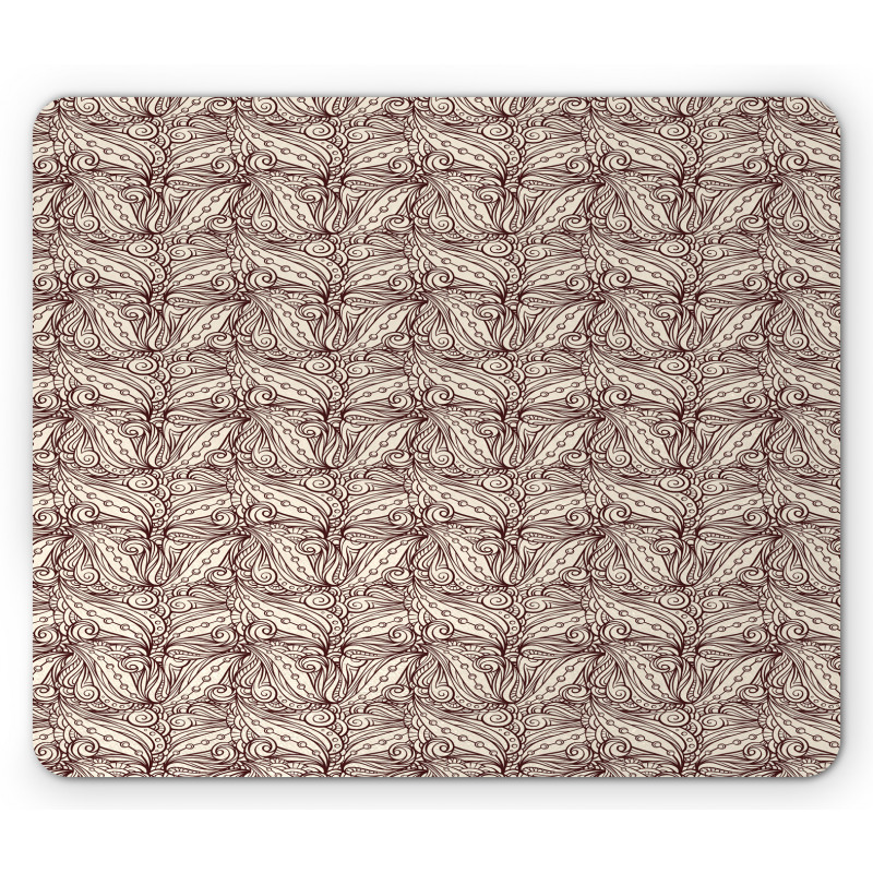 Intertwined Leaves Mouse Pad