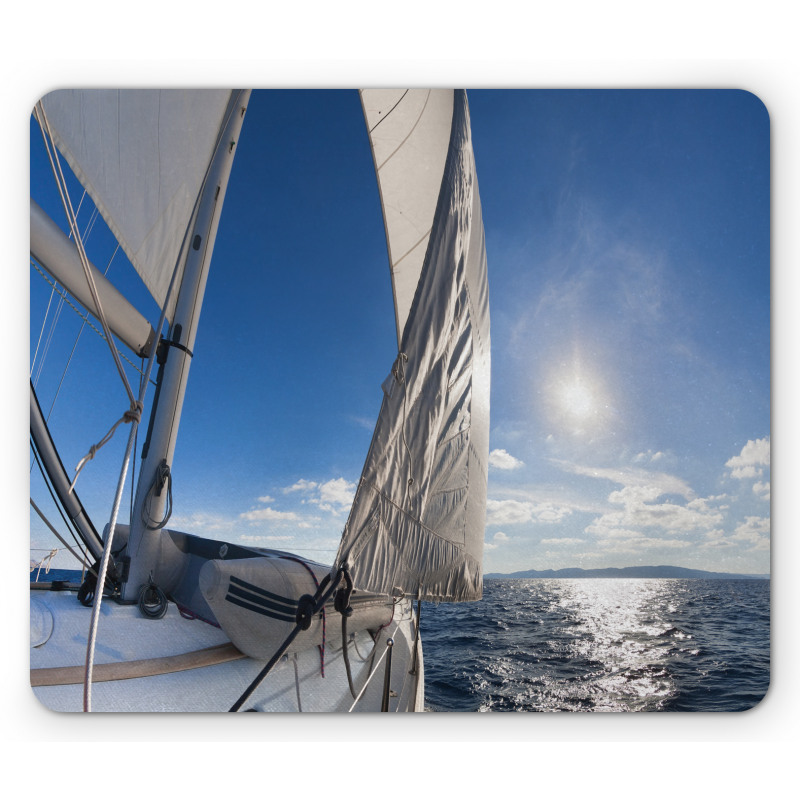 Sailing Boat in Sea Mouse Pad