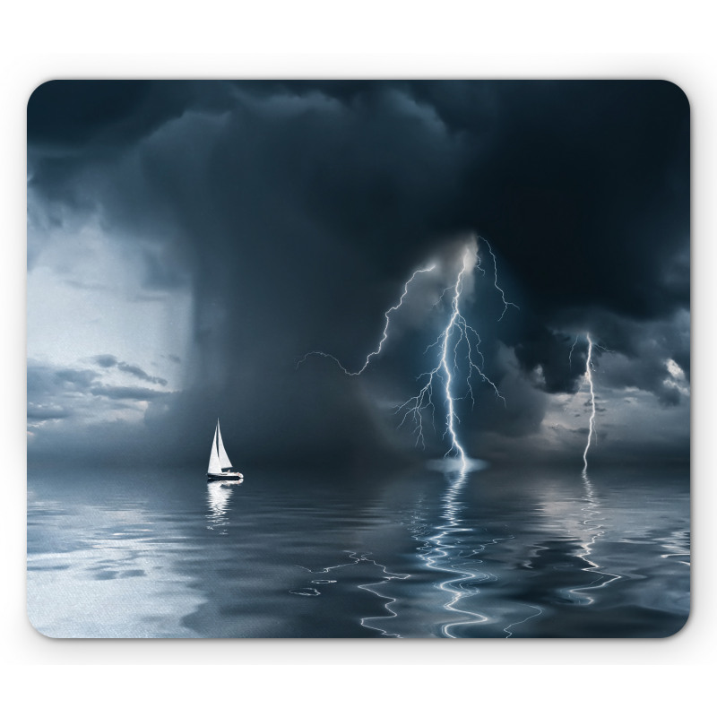 Yacht at the Ocean Mouse Pad