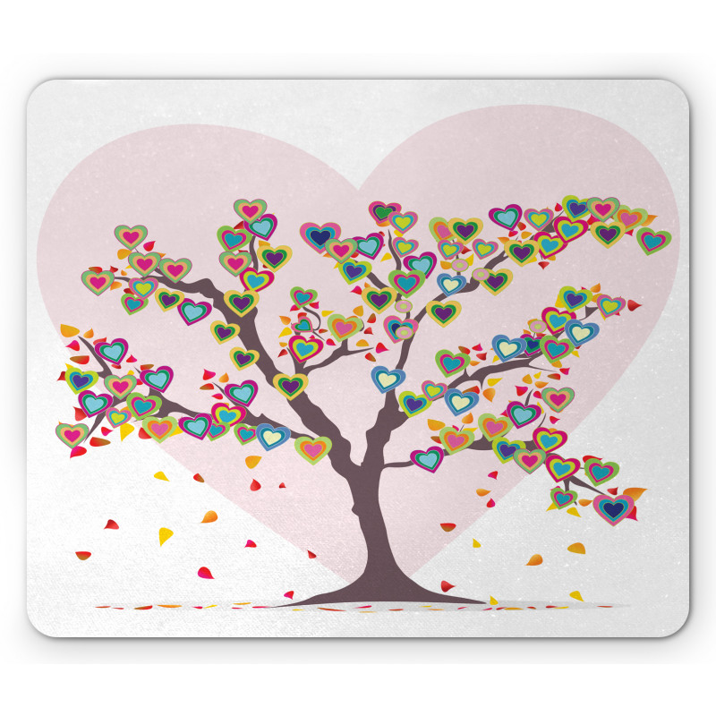 Tree with Leaves Floral Mouse Pad