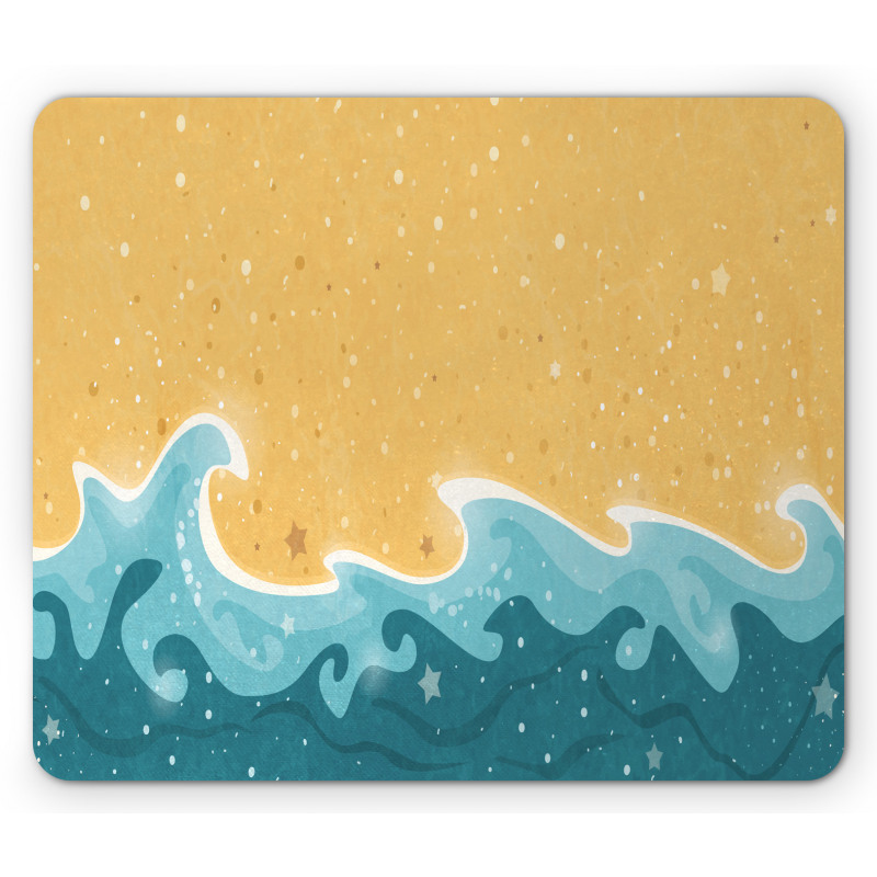 Grange Waves Stars Mouse Pad