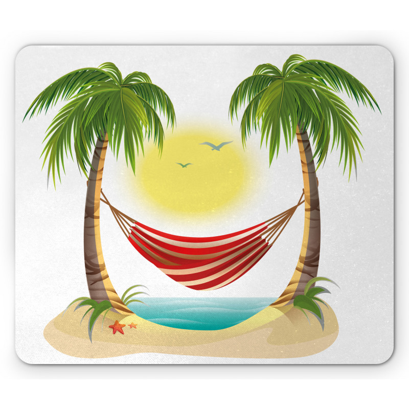 Hammock Between Palms Mouse Pad