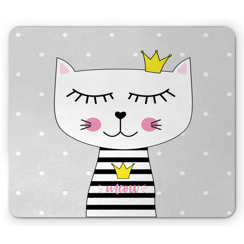 Meow Princess with a Crown Mouse Pad