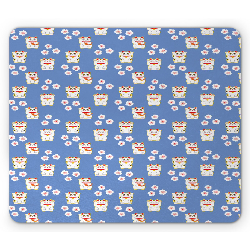 Maneki-Neko Cats Pattern Mouse Pad