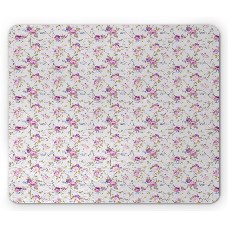 Soft Pastel Floral Mouse Pad