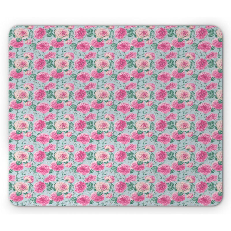 Grunge Flower Look Mouse Pad