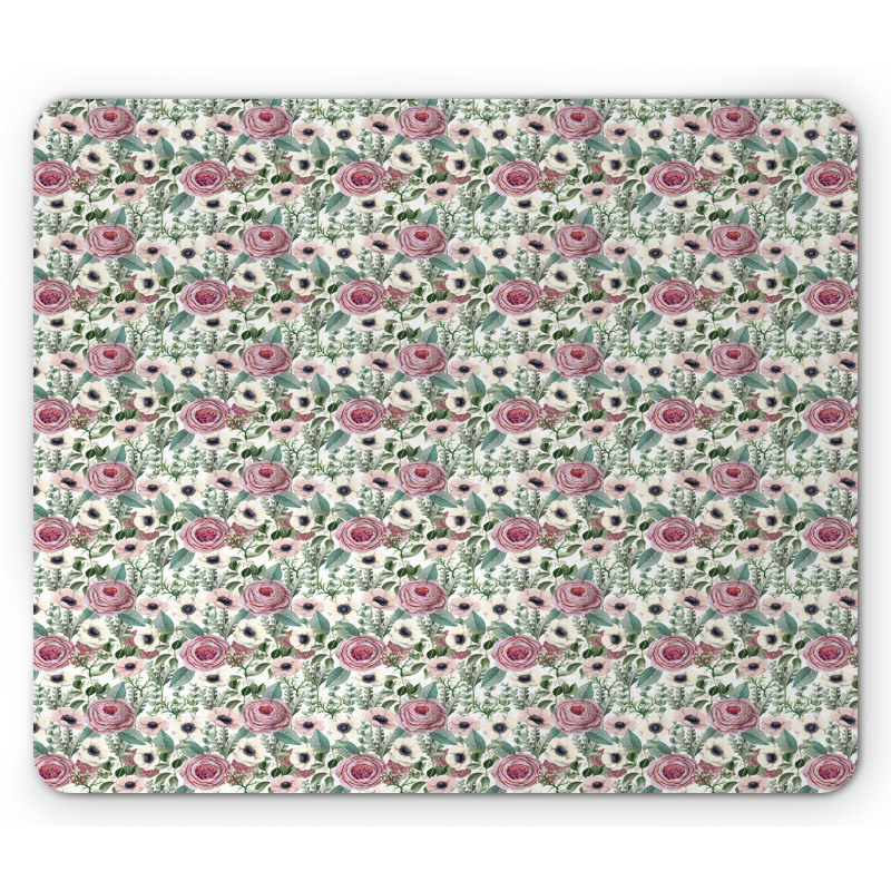 Victorian Look Flowers Mouse Pad