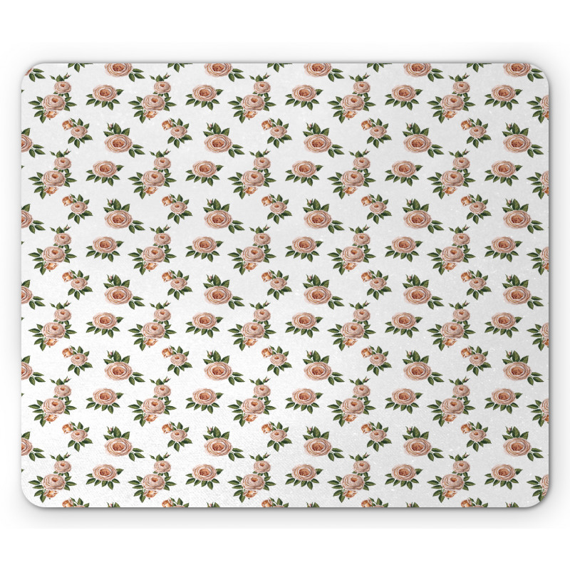 Repetitive Flowers Art Mouse Pad