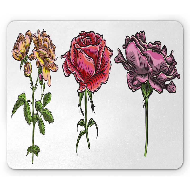 Various Rose Flower Types Mouse Pad