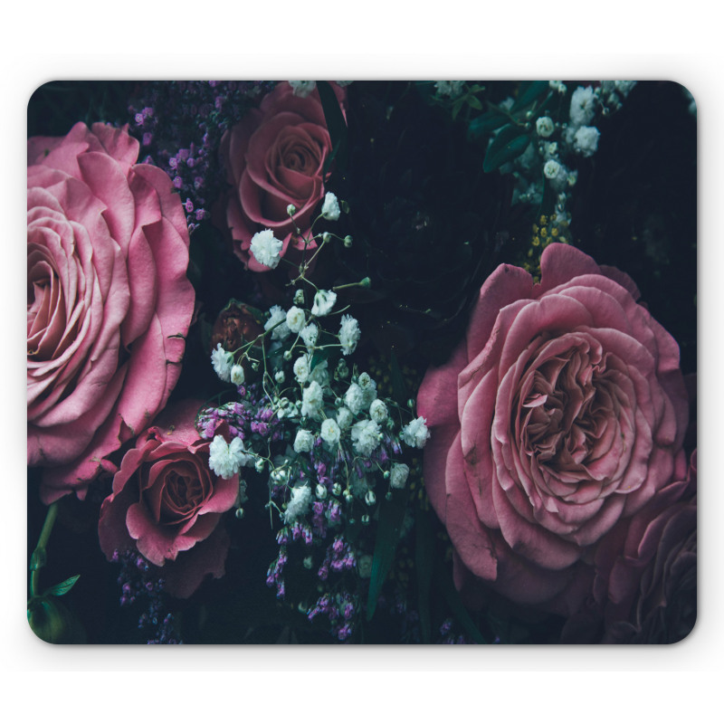 Dreamy Romantic Flower Mouse Pad