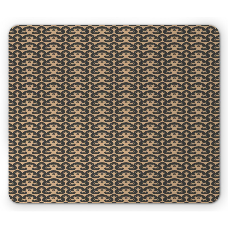 Spiral Damask Art Mouse Pad