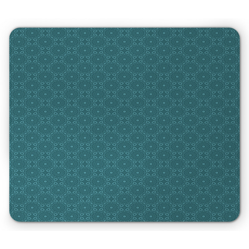 Dark Floral Art Mouse Pad