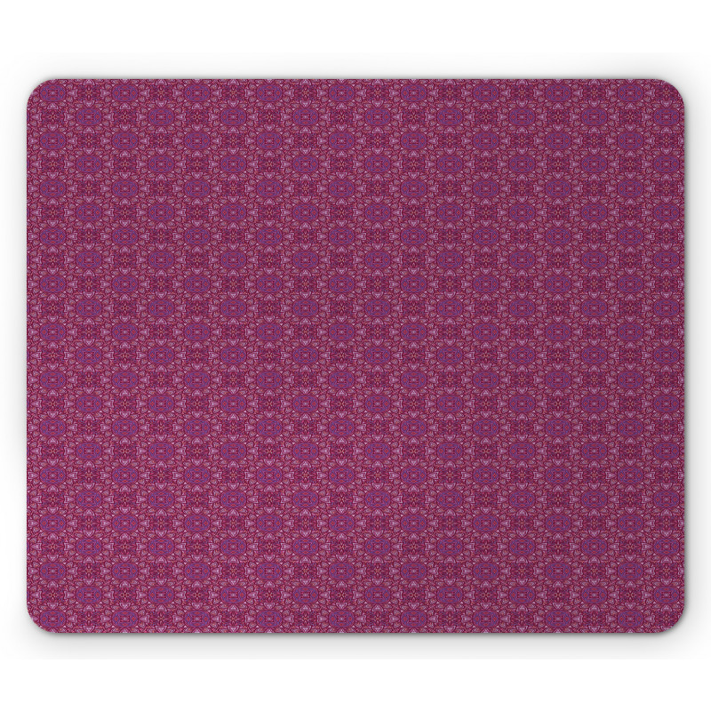 Magenta Floral Art Mouse Pad