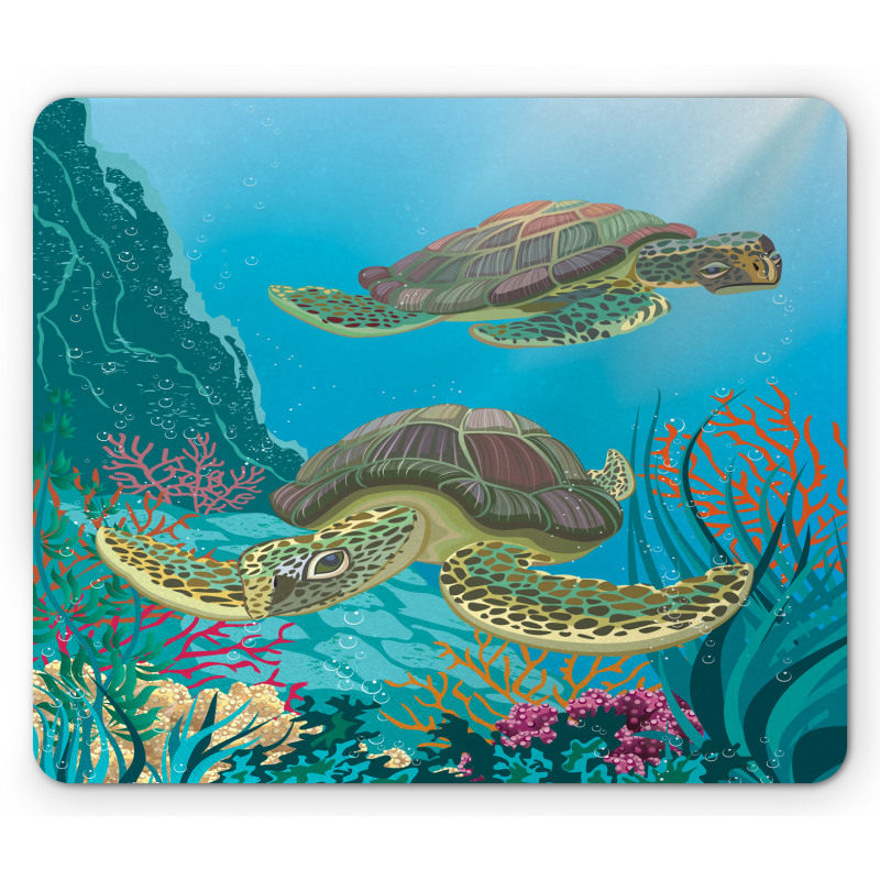 Sealife Turtles Aquatic Mouse Pad