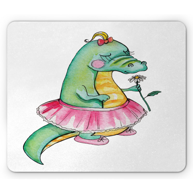 Watercolor Style Female Mouse Pad