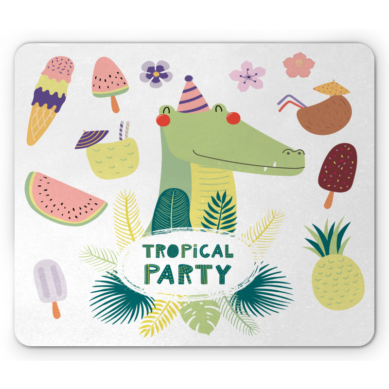 Tropical Party Ice Cream Mouse Pad