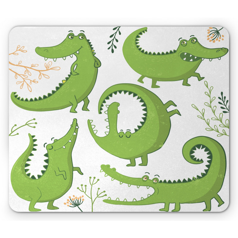 Reptiles and Floral Mouse Pad