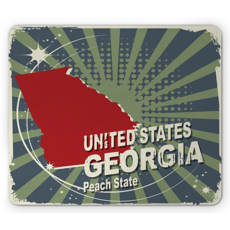 Grunge Wording Peach State Mouse Pad