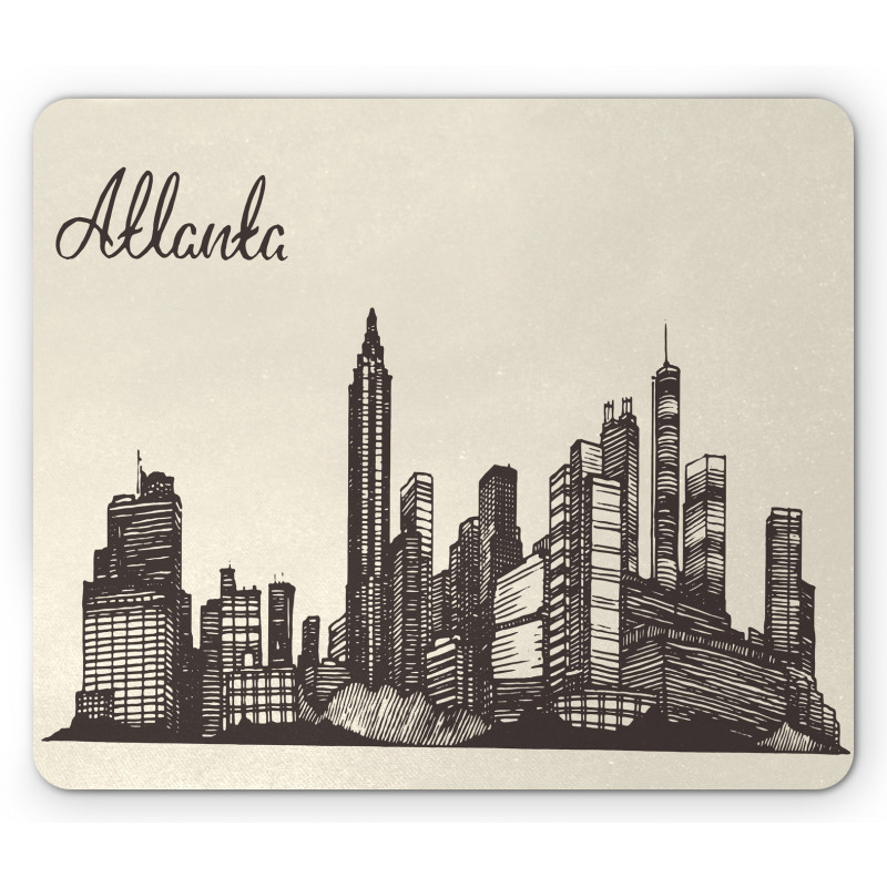 Grunge City Skyline Vintage Mouse Pad