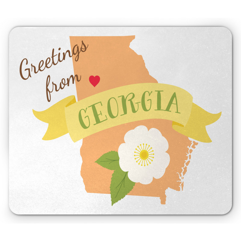 Greetings State Design Mouse Pad