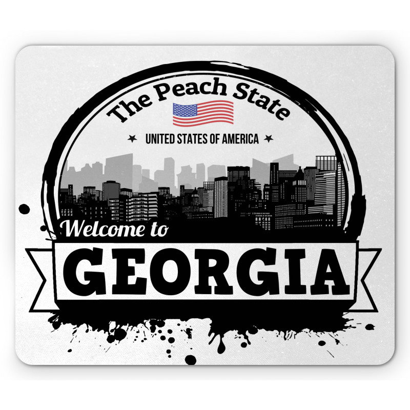 Welcoming Peach State Text Mouse Pad