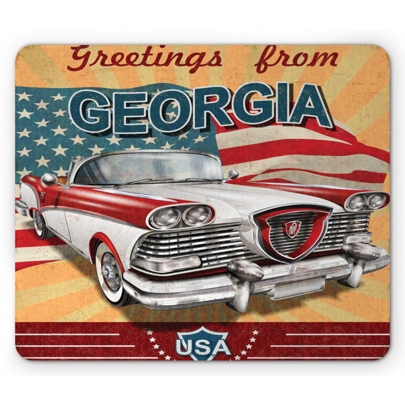 Touristic Greeting Pattern Mouse Pad