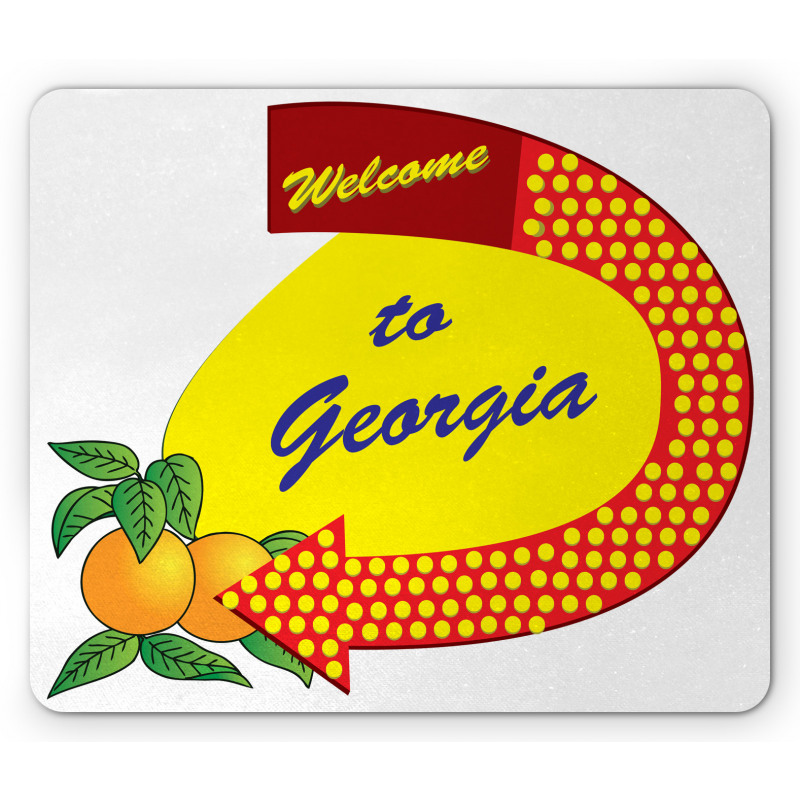 Symbolic Arrow and Peaches Mouse Pad