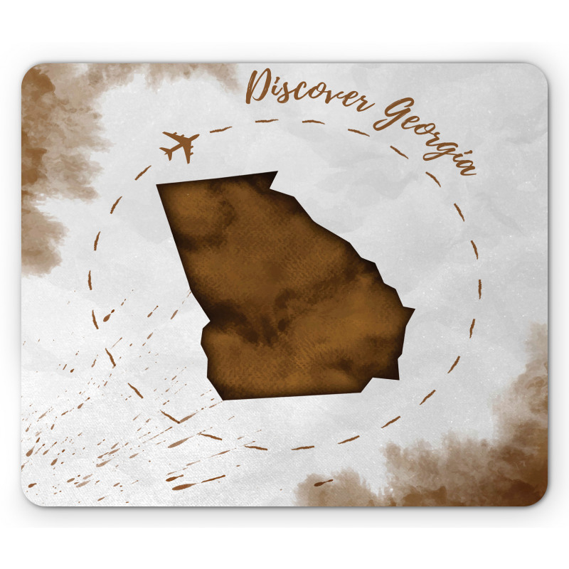 Grunge Airplane Circling Mouse Pad