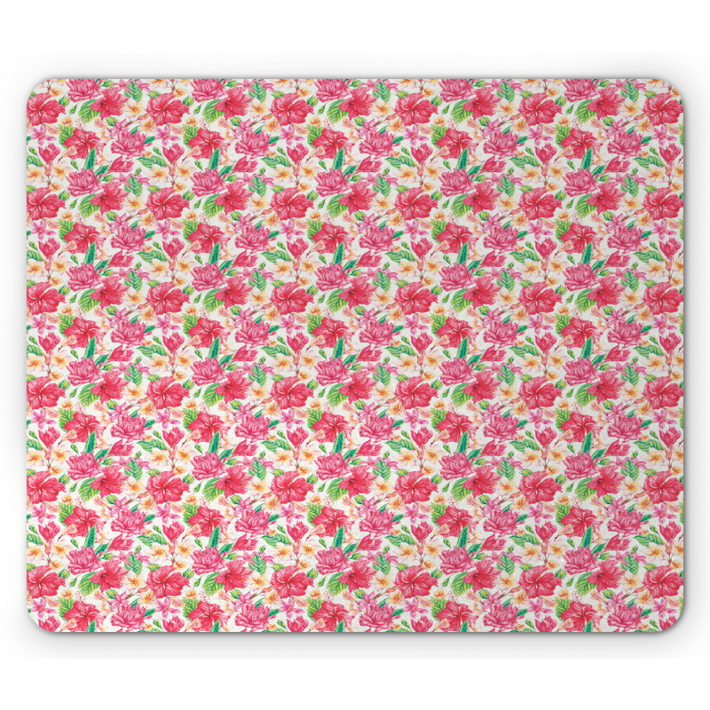 Summer Tropical Flowers Mouse Pad