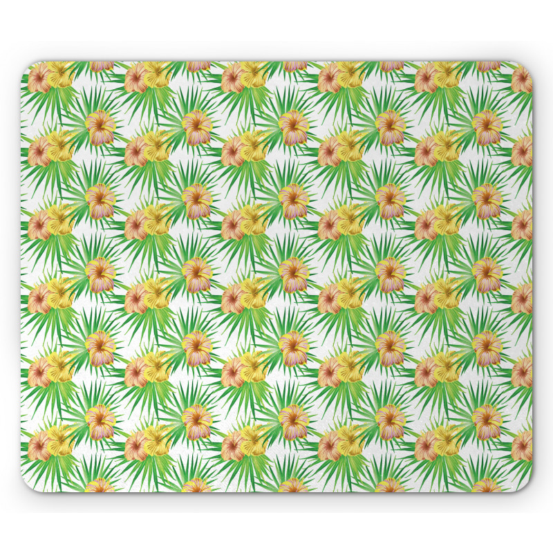 Equatorial Floral Leaves Mouse Pad