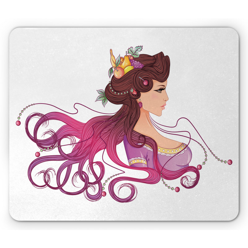 Fruity Hair Style Mouse Pad