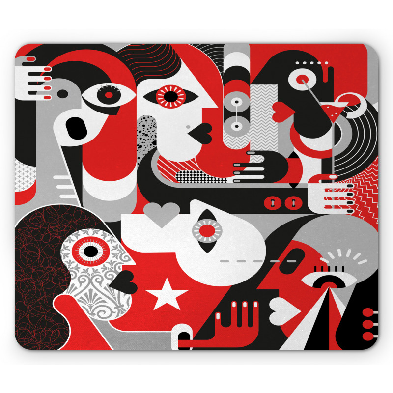 Human Faces Mouse Pad