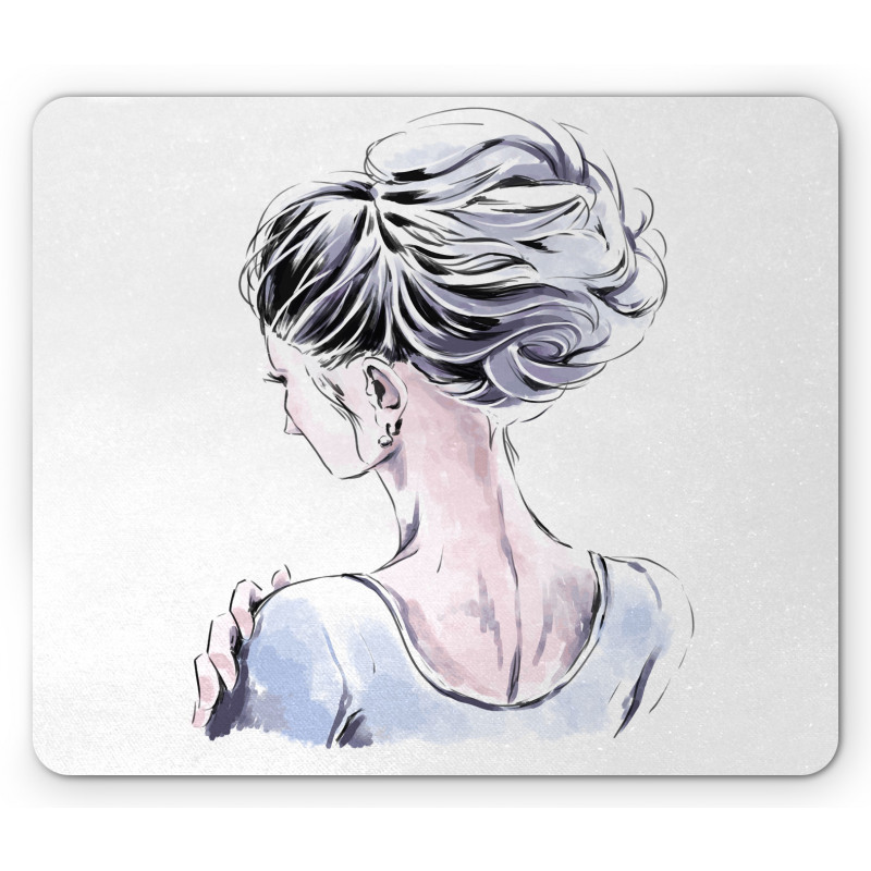 Messy Bun Mouse Pad