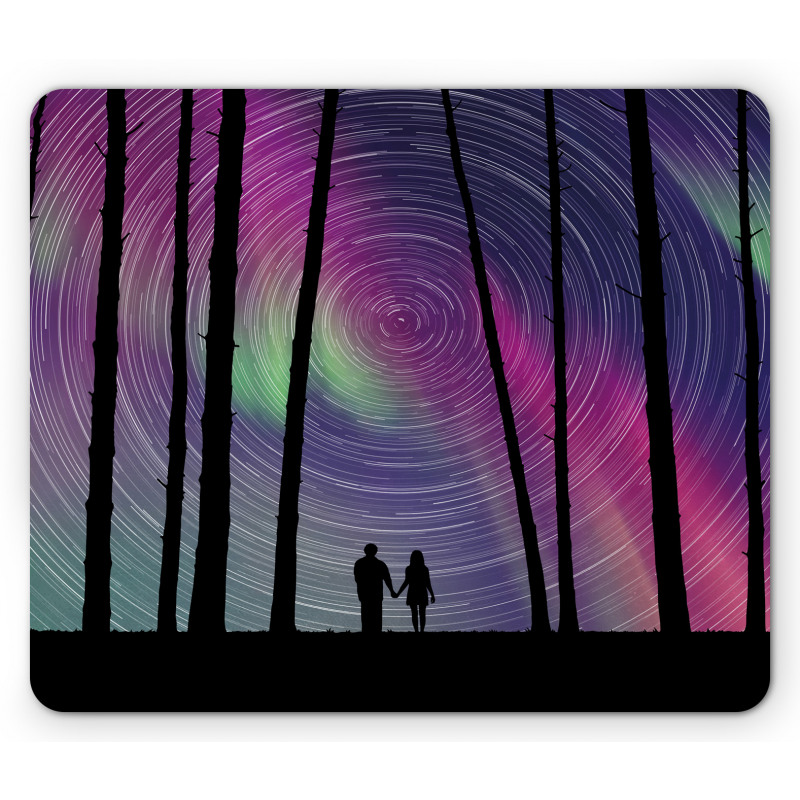 Cosmic Forest Scene Mouse Pad