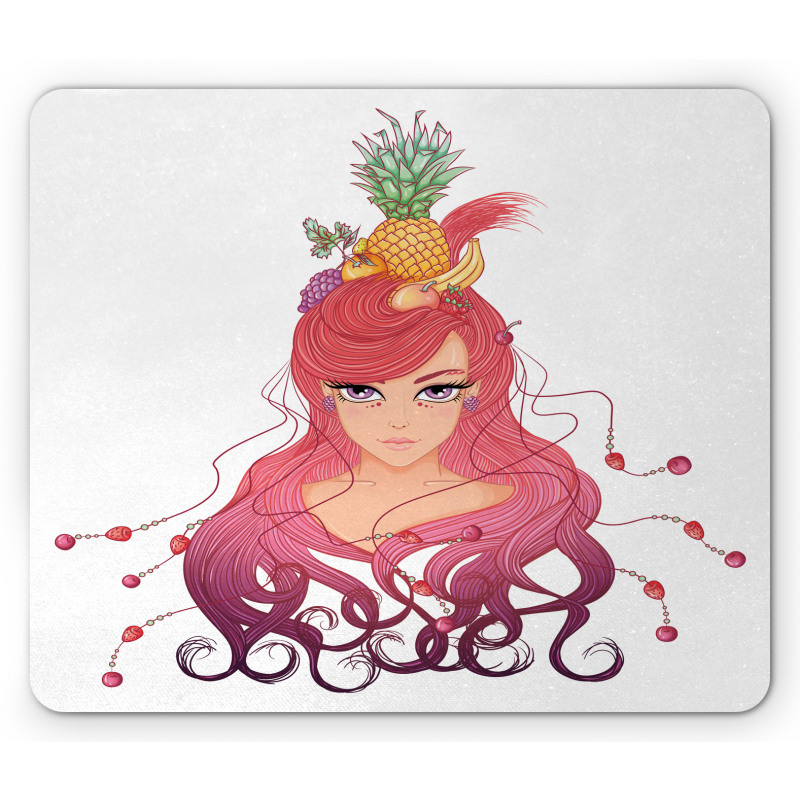 Colorful Fruity Hair Mouse Pad