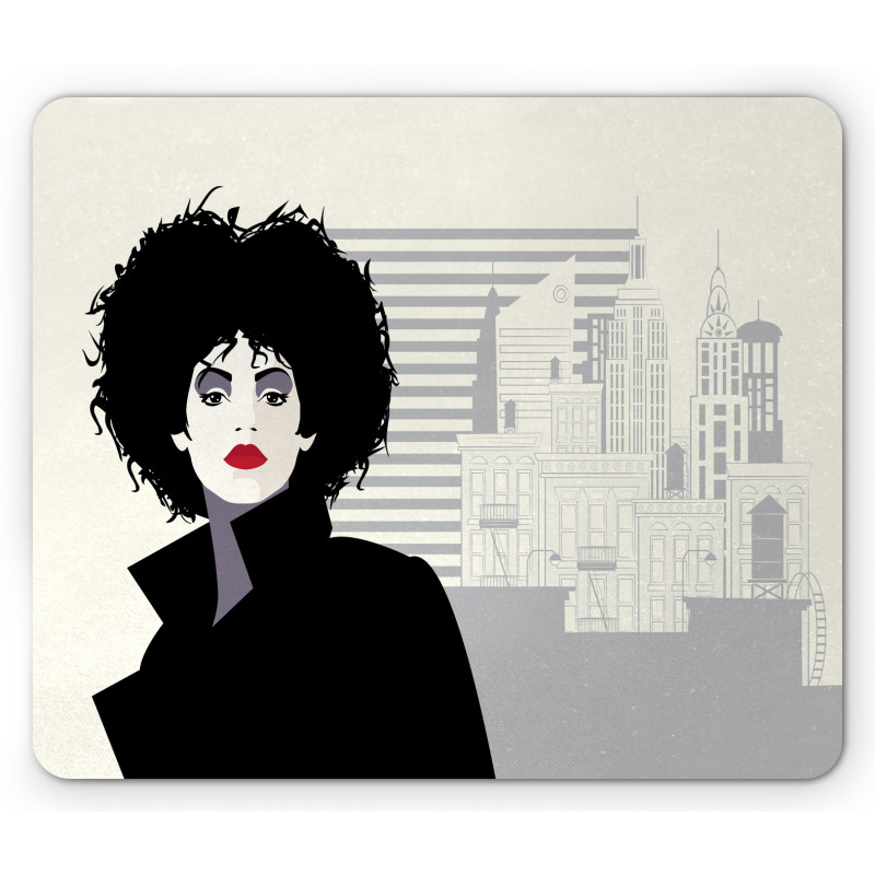 Modern Lady and City Mouse Pad