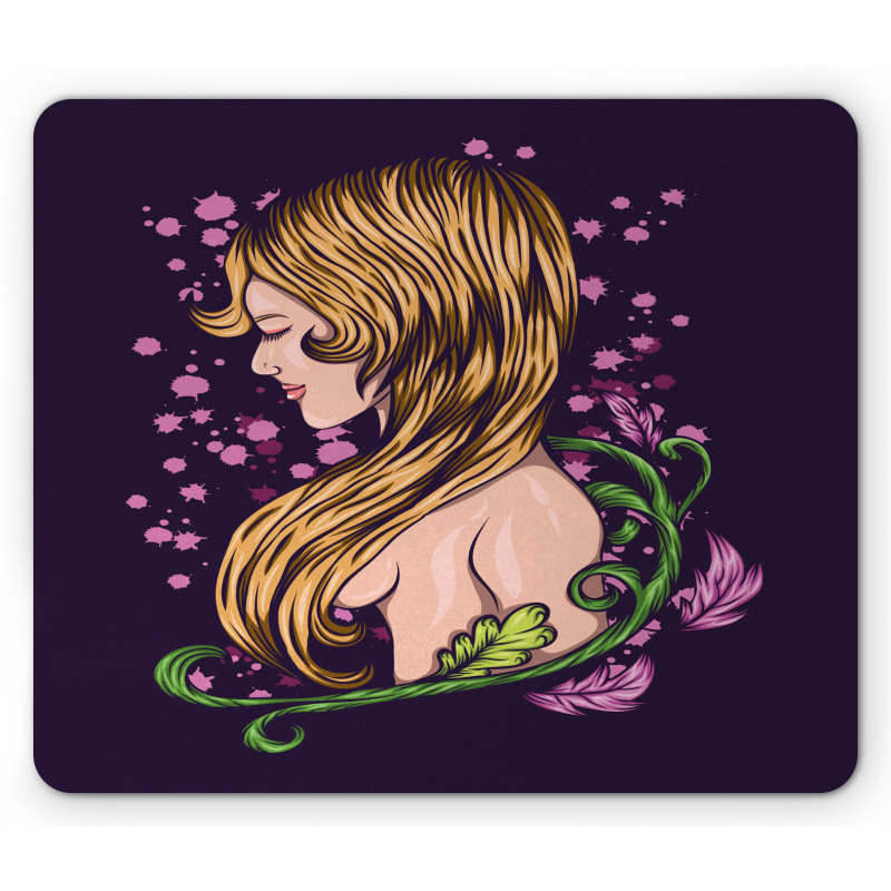 Floral Graphic Style Mouse Pad