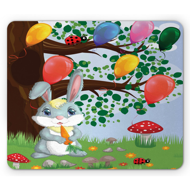 Bunny Balloons Mouse Pad