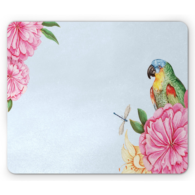 Watercolor Parrots Mouse Pad