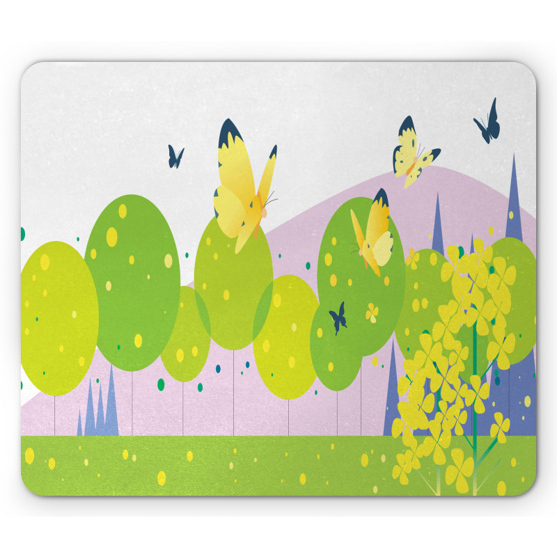 Forest Trees Spring Mouse Pad