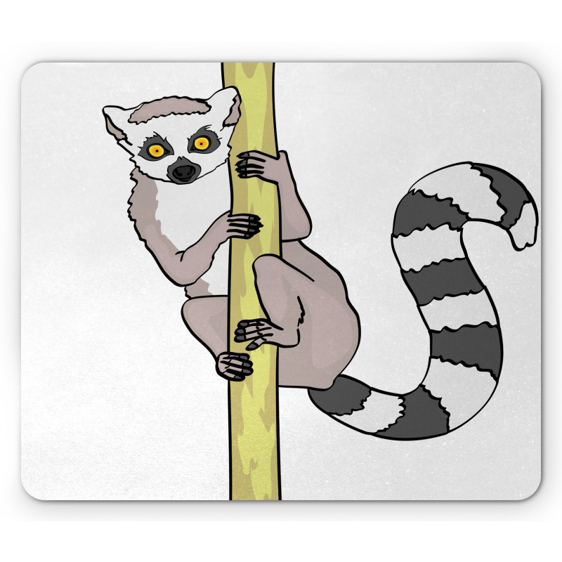 Tropical Ring Tailed Cartoon Mouse Pad