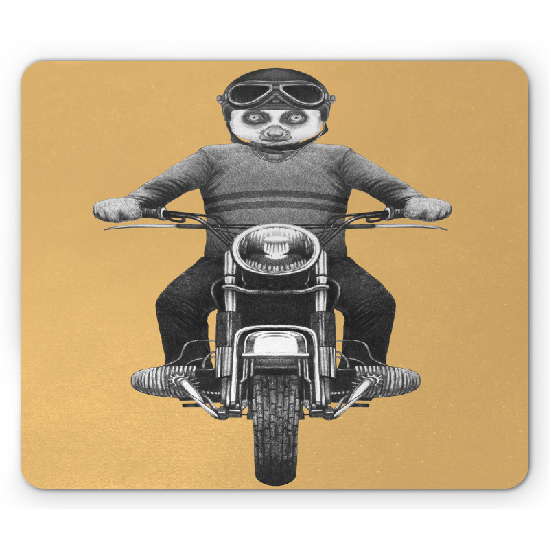 Tropical Monkey Scooter Art Mouse Pad